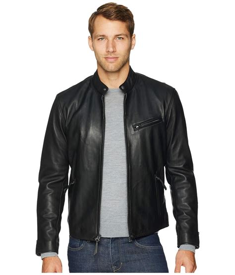 polo ralph lauren black leather racer jacket replica|polo leather jacket clearance.